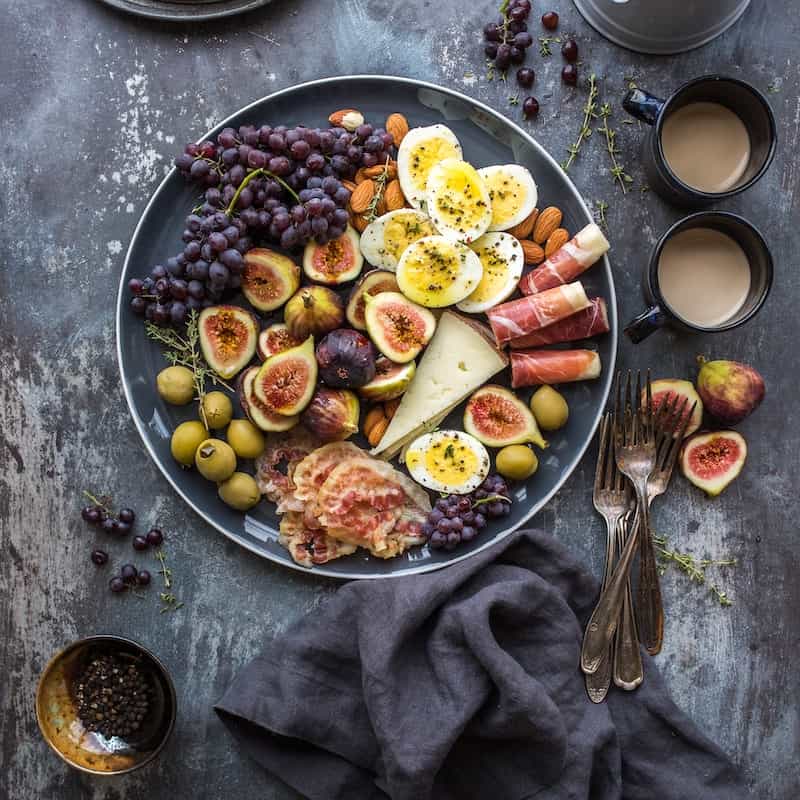 beautifully arranged food